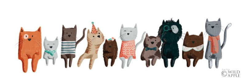 Reproduction of Picnic Pets Cats III Crop by Becky Thorns - Wall Decor Art