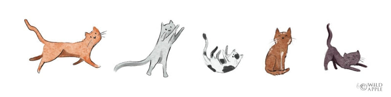 Reproduction of Playful Pets Cats III by Becky Thorns - Wall Decor Art