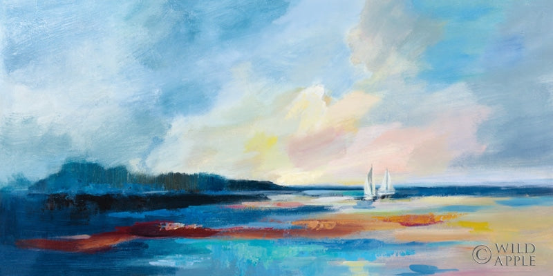 Reproduction of Ultramarine Sea and Sky Light Crop by Silvia Vassileva - Wall Decor Art