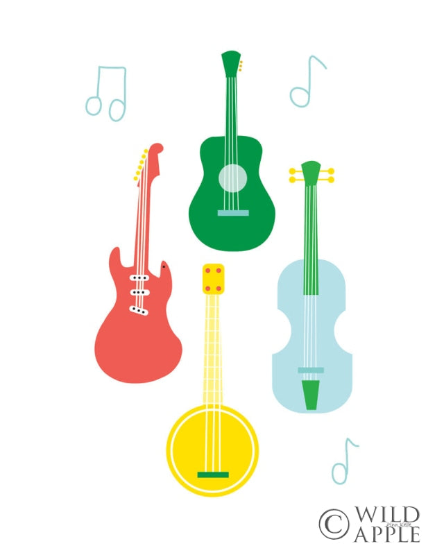 Reproduction of Lets Listen to Music IV by Ann Kelle - Wall Decor Art