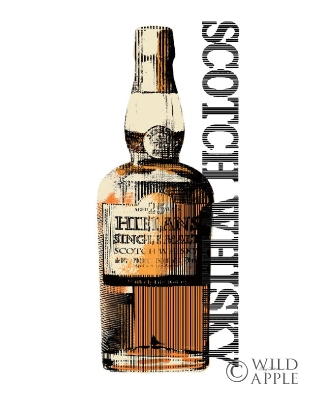 Reproduction of Scotch Whisky by Avery Tillmon - Wall Decor Art