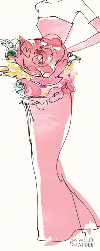 Reproduction of Floral Fashion Shoulders II Pink by Anne Tavoletti - Wall Decor Art