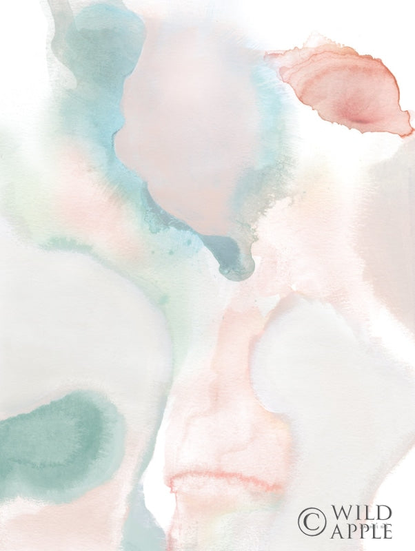 Reproduction of Sage and Pink Abstract I by Danhui Nai - Wall Decor Art