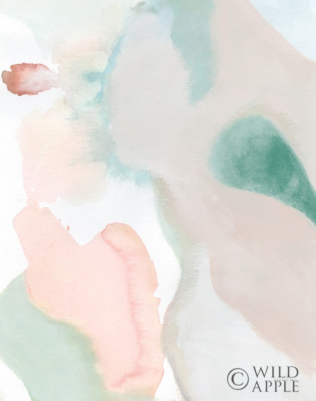 Reproduction of Sage and Pink Abstract II Crop by Danhui Nai - Wall Decor Art