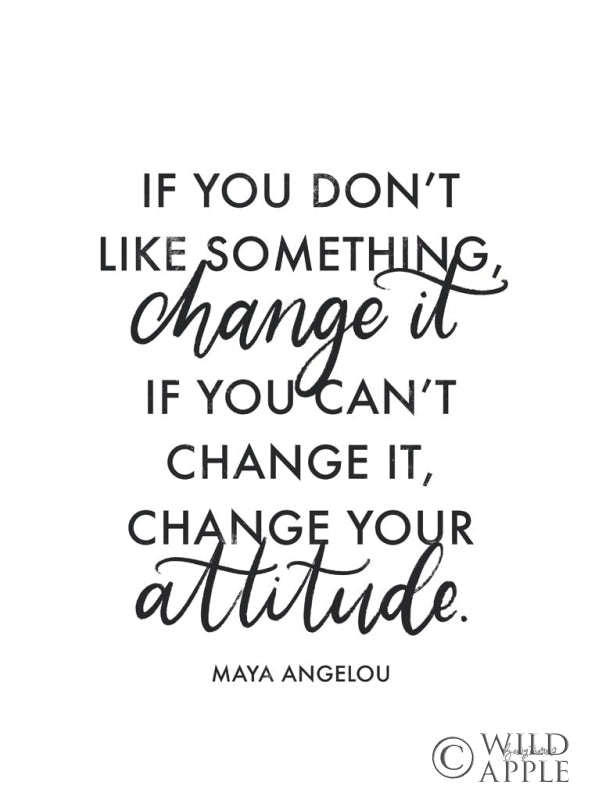 Reproduction of Words of Wisdom I BW by Becky Thorns - Wall Decor Art