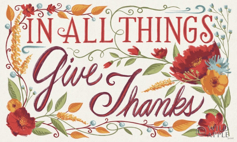 Reproduction of Give Thanks I by Anne Tavoletti - Wall Decor Art