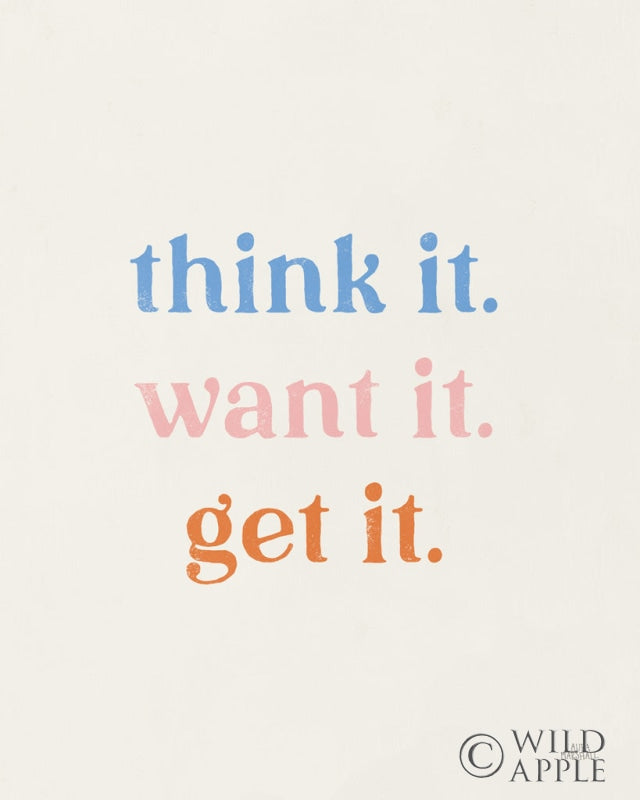 Reproduction of Think It by Laura Marshall - Wall Decor Art