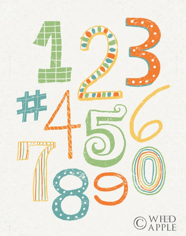 Reproduction of Funky Letters Bright by Michael Mullan - Wall Decor Art