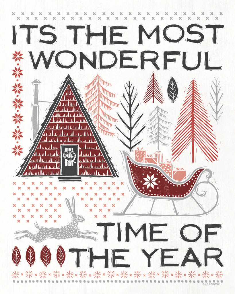 Reproduction of Woodcut Wonderland V by Laura Marshall - Wall Decor Art