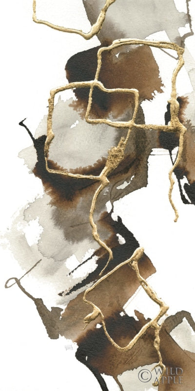 Reproduction of Gold Panels II on White by Chris Paschke - Wall Decor Art