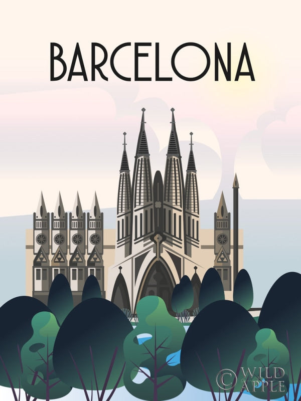 Reproduction of Barcelona by Omar Escalante - Wall Decor Art