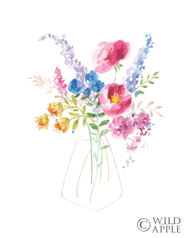 Reproduction of Semi Abstract Floral by Danhui Nai - Wall Decor Art