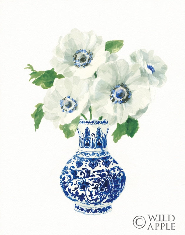 Reproduction of Floral Chinoiserie I Cobalt by Danhui Nai - Wall Decor Art