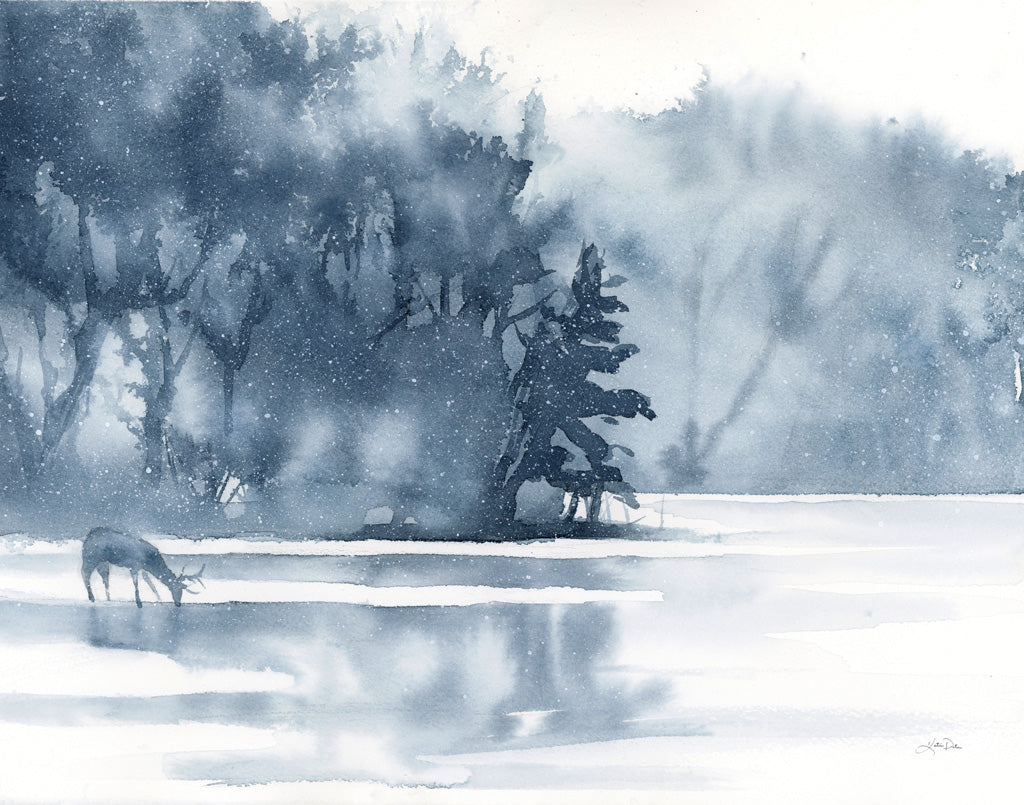 Reproduction of Winter Lake by Katrina Pete - Wall Decor Art