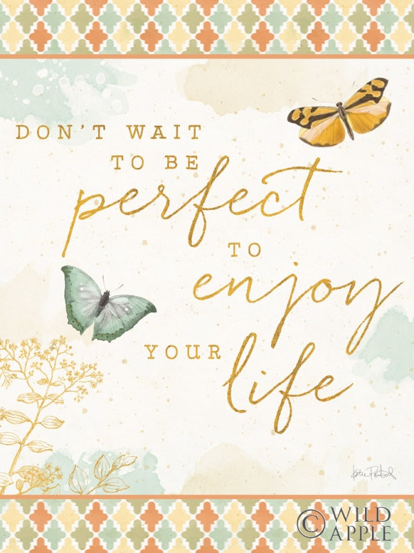 Reproduction of Natures Wisdom V Butterflies by Katie Pertiet - Wall Decor Art