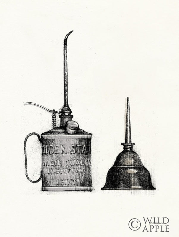 Reproduction of Oil Cans with Color Crop by Mike Schick - Wall Decor Art