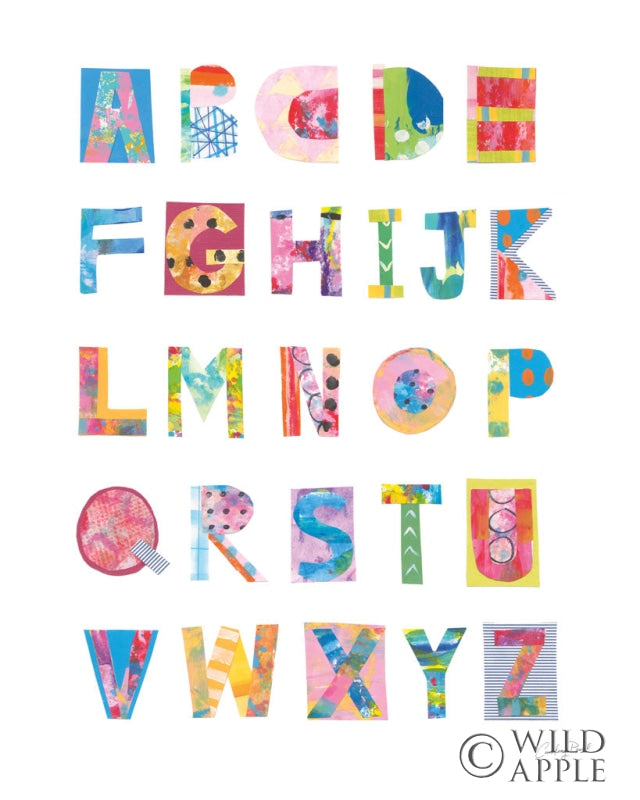 Reproduction of Alphabet Collage by Courtney Prahl - Wall Decor Art