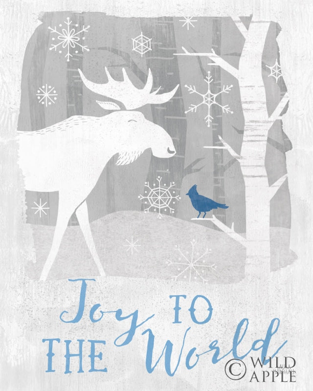 Reproduction of Woodland Wishes III Blue by Laura Marshall - Wall Decor Art