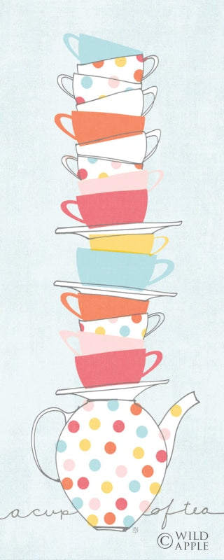 Reproduction of Stack of Cups I Pastel by Avery Tillmon - Wall Decor Art