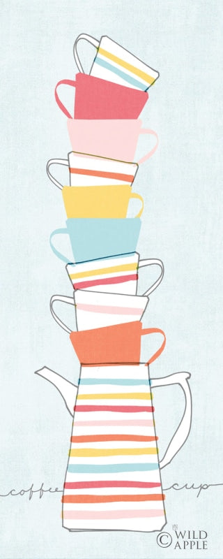 Reproduction of Stack of Cups II Pastel by Avery Tillmon - Wall Decor Art