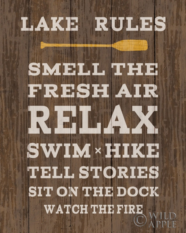 Reproduction of Cabin Life VI Dark Wood by Sue Schlabach - Wall Decor Art