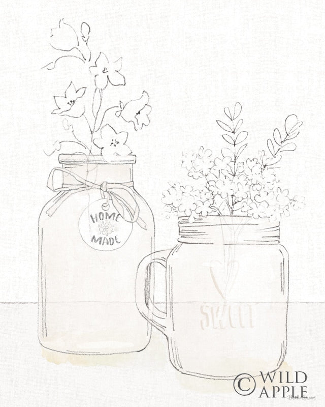 Reproduction of Peaceful Petals II Neutral by Beth Grove - Wall Decor Art