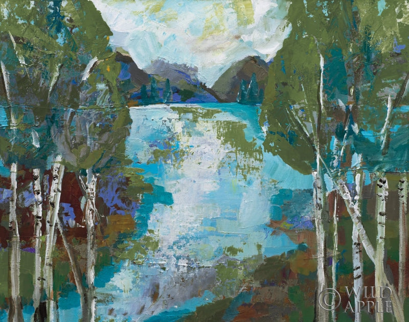 Reproduction of Birch Pond Rifle Green by Jeanette Vertentes - Wall Decor Art