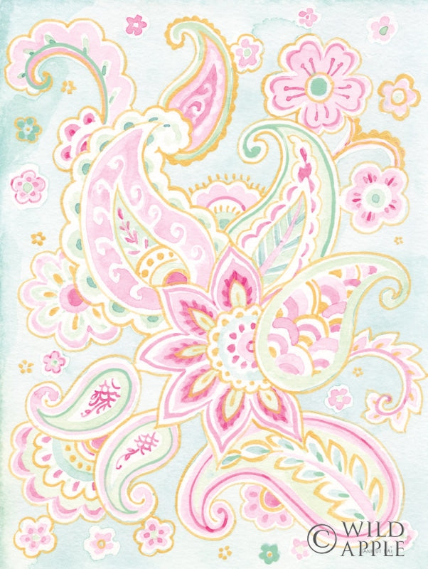Reproduction of Pastel Paisley by Danhui Nai - Wall Decor Art