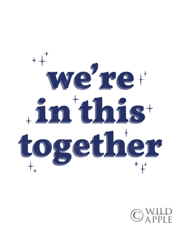 Reproduction of In This Together White Indigo by Becky Thorns - Wall Decor Art
