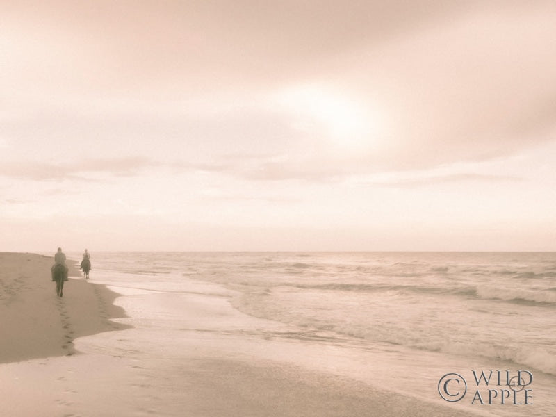 Reproduction of Horses on the Beach by Nathan Larson - Wall Decor Art