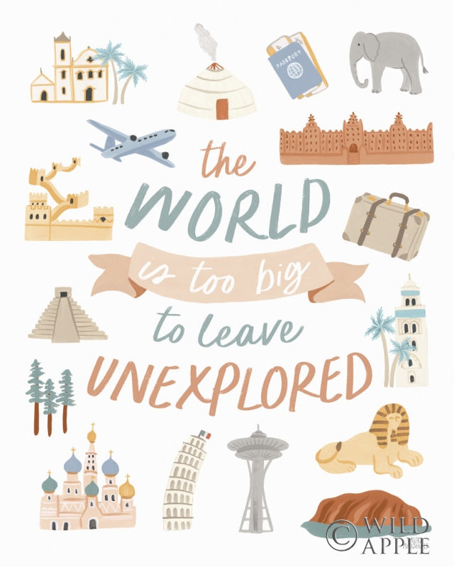 Reproduction of Around the World V by Laura Marshall - Wall Decor Art