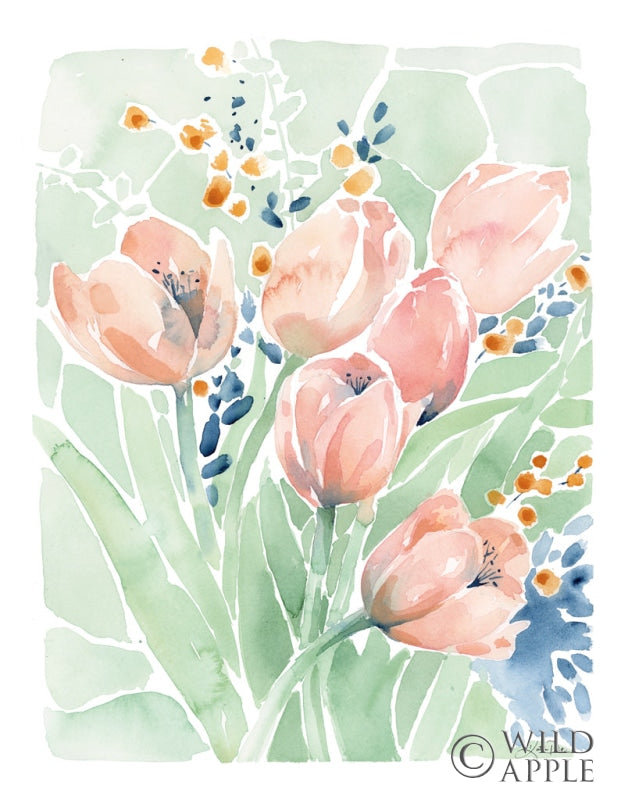 Reproduction of Tulip Spray by Katrina Pete - Wall Decor Art