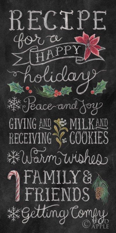 Reproduction of Christmas Chalk IX by Mary Urban - Wall Decor Art