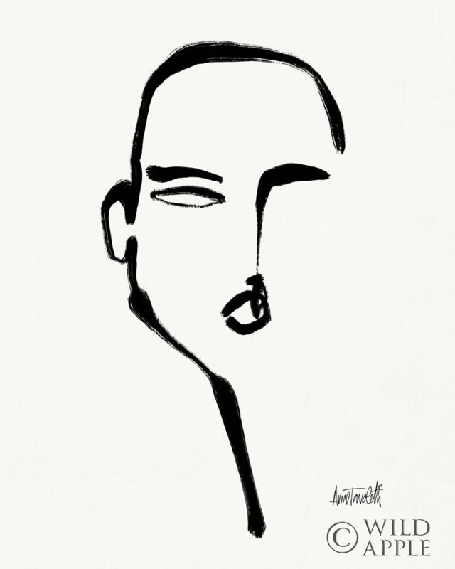 Reproduction of Brush Portrait II by Anne Tavoletti - Wall Decor Art