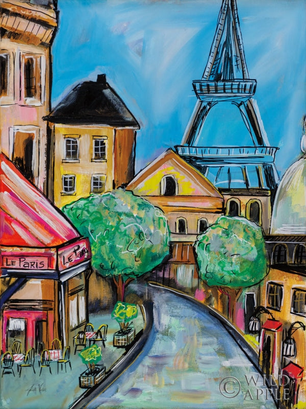 Reproduction of Paris Evening II by Jeanette Vertentes - Wall Decor Art