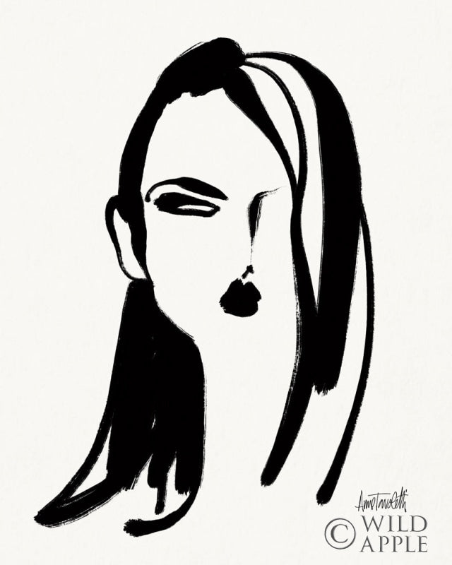 Reproduction of Brush Portrait VI by Anne Tavoletti - Wall Decor Art