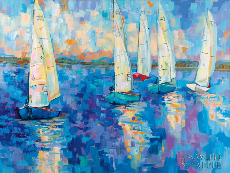 Reproduction of Back From the Race by Jeanette Vertentes - Wall Decor Art