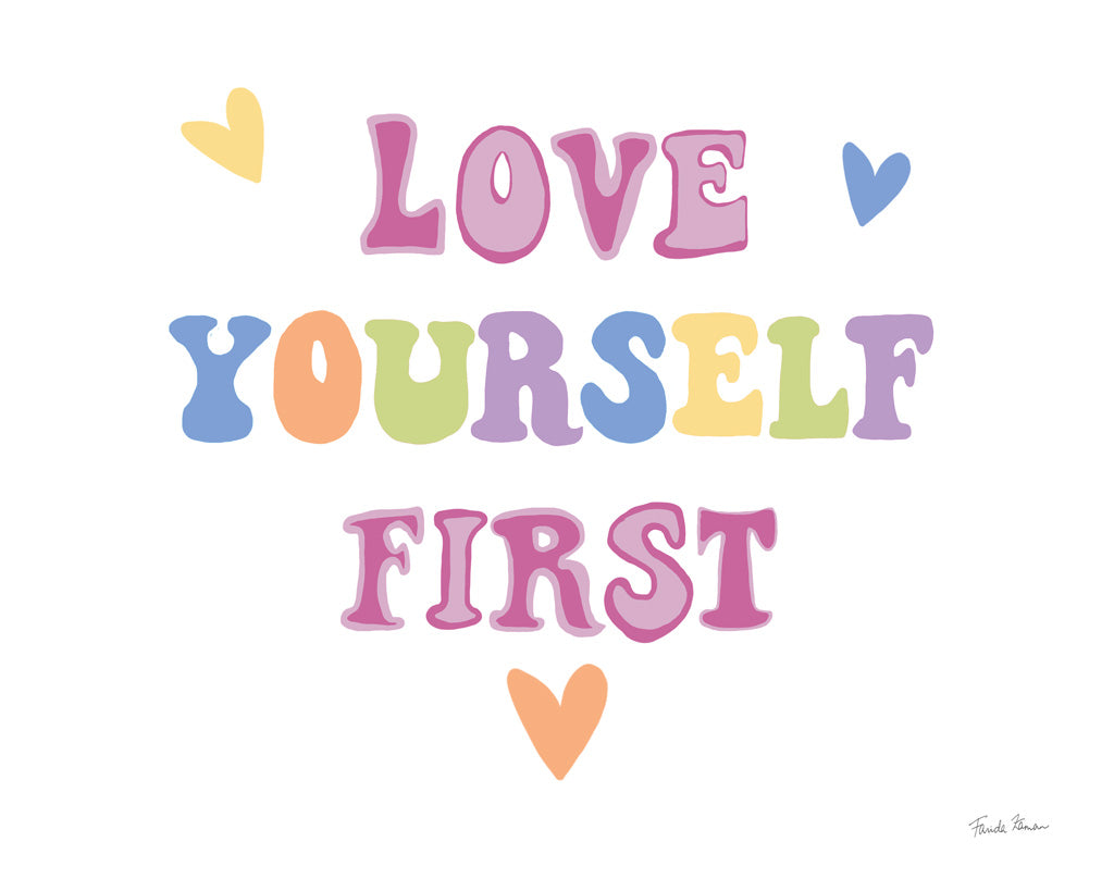 Reproduction of Love Yourself First Pastel by Farida Zaman - Wall Decor Art