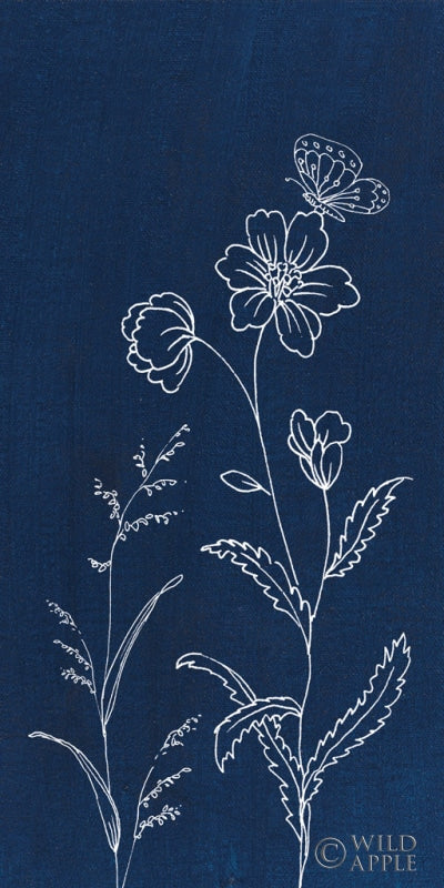 Reproduction of Blue Butterfly Garden II by Danhui Nai - Wall Decor Art