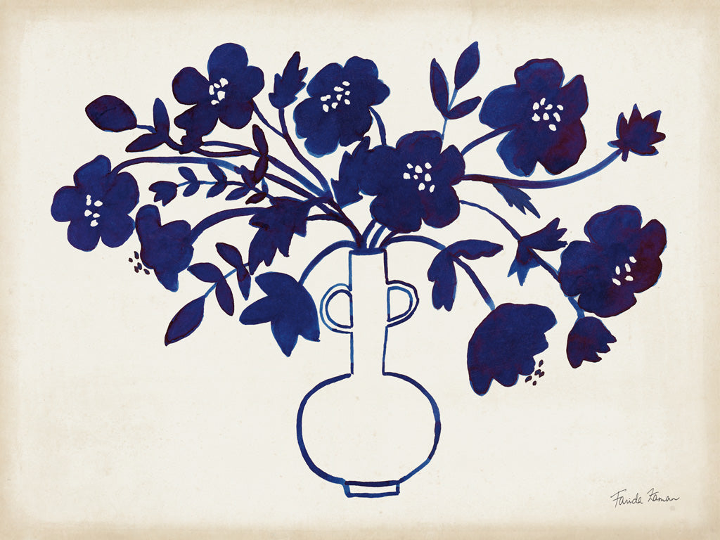 Reproduction of Modern Blue I by Farida Zaman - Wall Decor Art