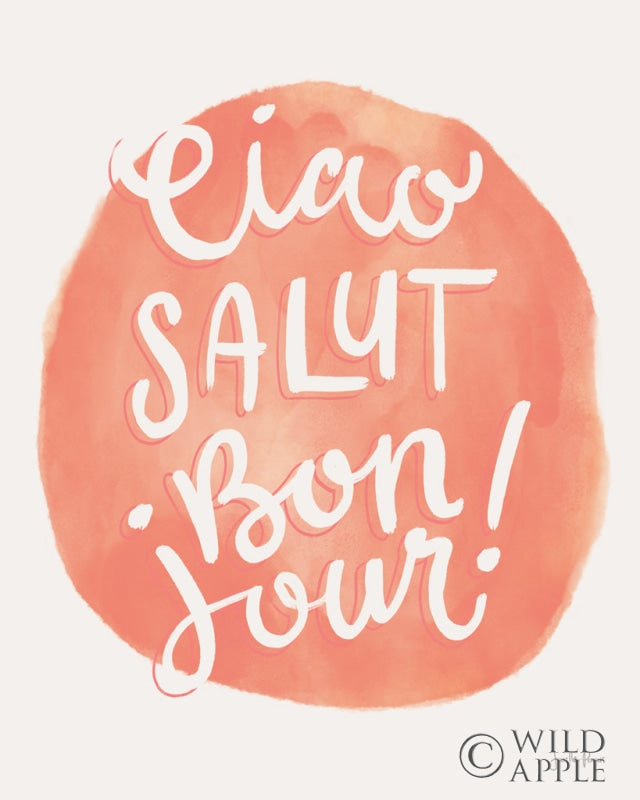 Reproduction of Ciao Lettering II by Janelle Penner - Wall Decor Art