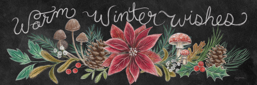 Reproduction of Christmas Chalk Winter Wishes by Mary Urban - Wall Decor Art