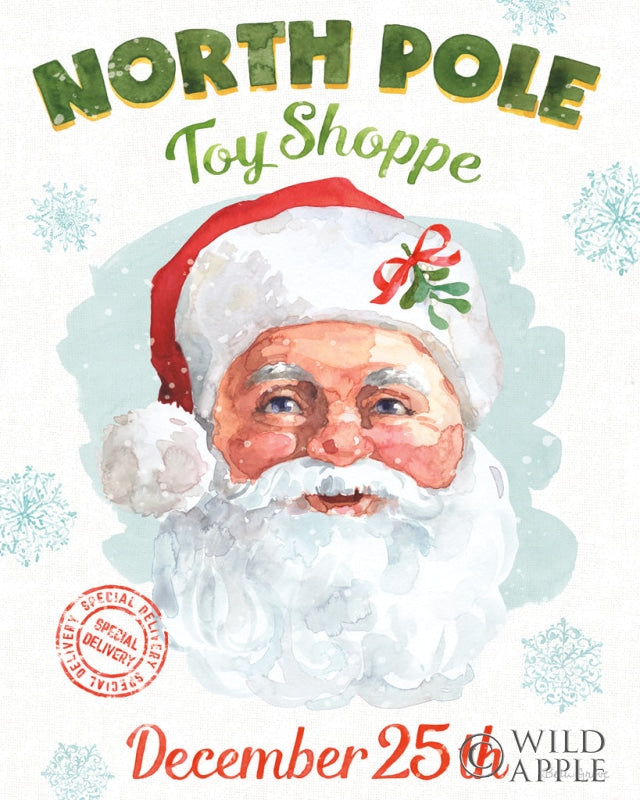 Reproduction of Santa Signs I by Beth Grove - Wall Decor Art