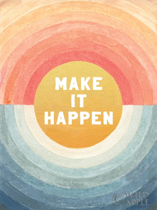 Reproduction of Retro Vibes Make it Happen by Danhui Nai - Wall Decor Art