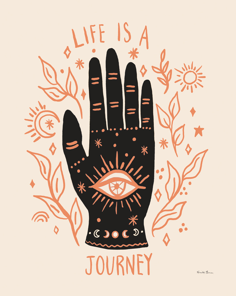 Reproduction of Palm Reading I Neutral by Farida Zaman - Wall Decor Art