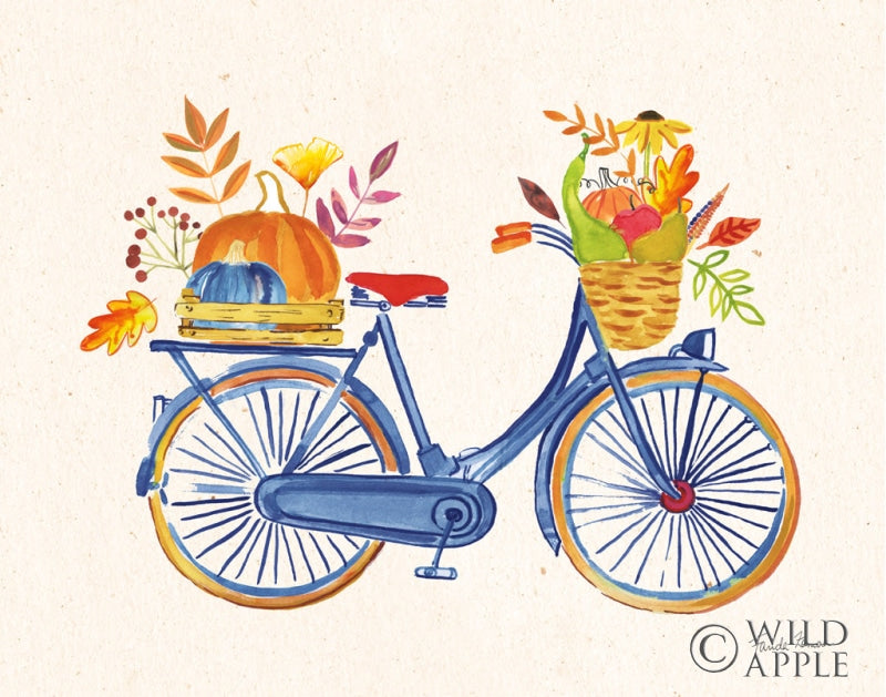 Reproduction of Autumn Harvest I Navy by Farida Zaman - Wall Decor Art