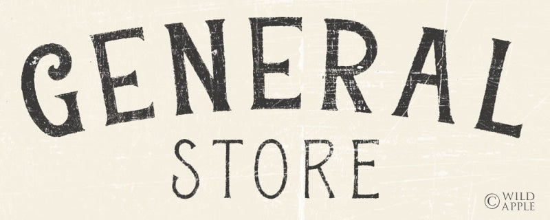 Reproduction of Vintage General Store Sign by Wild Apple Portfolio - Wall Decor Art