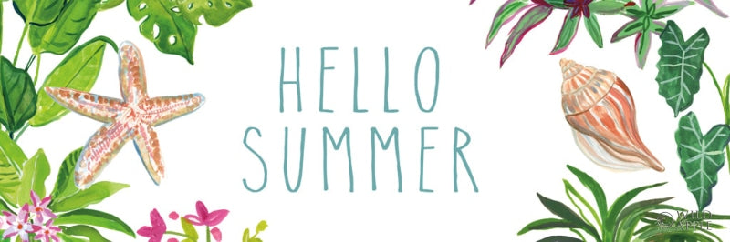 Reproduction of Tropical Home XI on White by Farida Zaman - Wall Decor Art