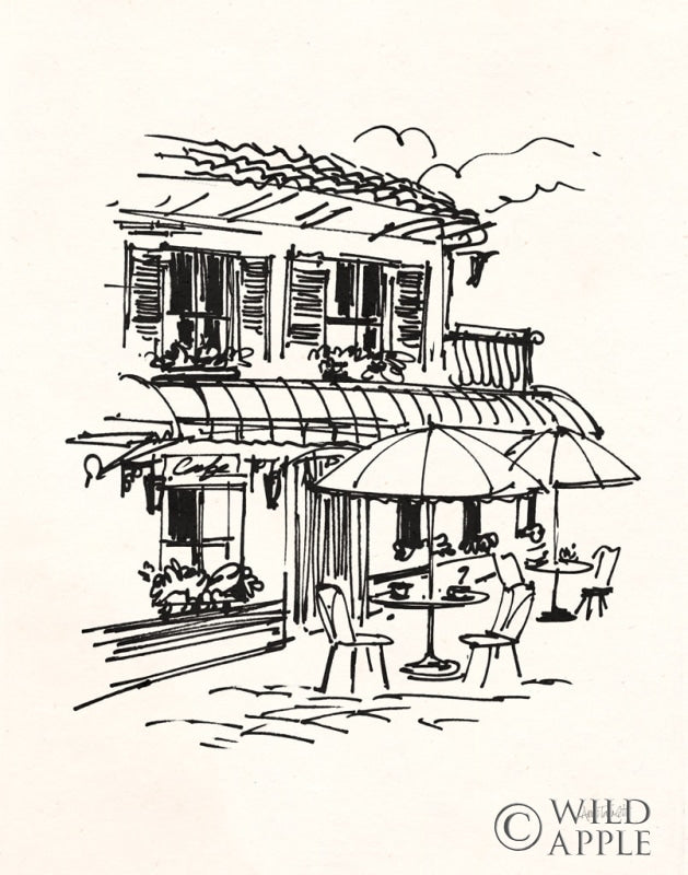 Reproduction of Cafe Sketch I Cream by Anne Tavoletti - Wall Decor Art