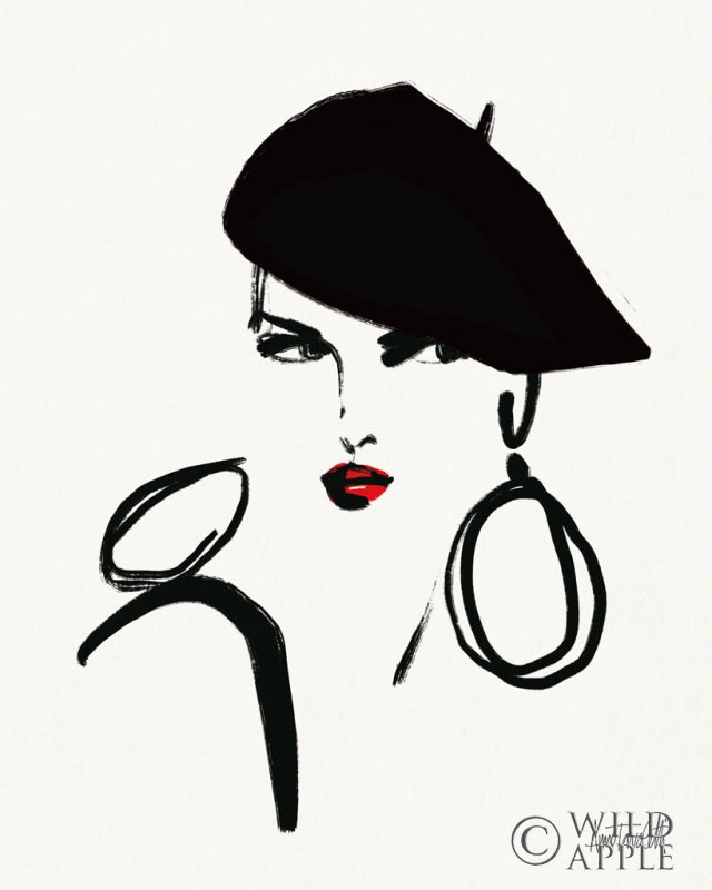 Reproduction of Beret and Scarf I by Anne Tavoletti - Wall Decor Art